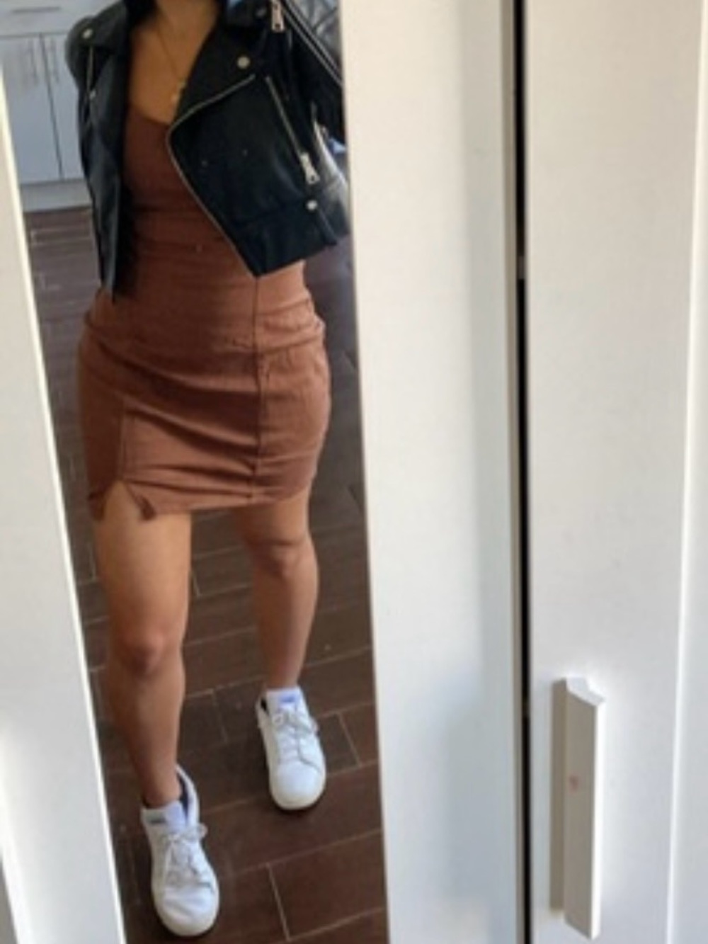 H&M Divided Brown Spaghetti Strap Bodycon Mini Dress NWT Size Small